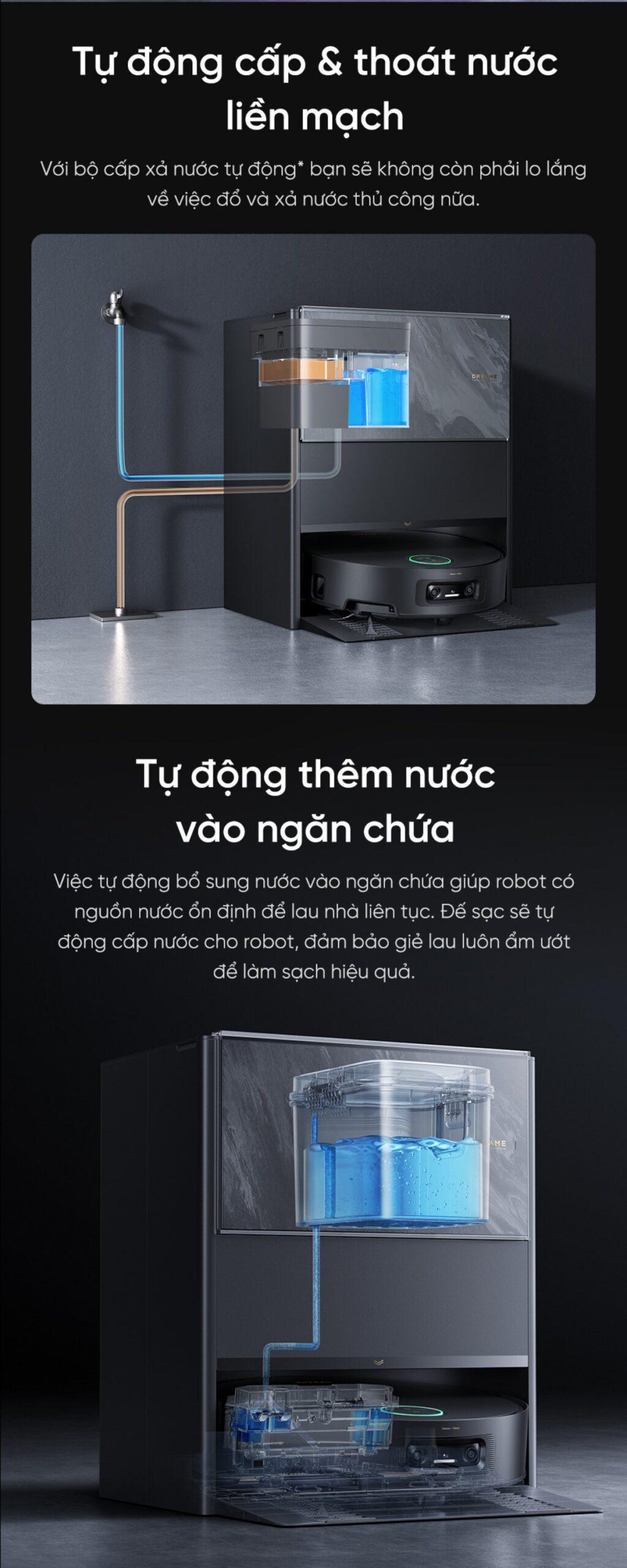 Dreame Aqua 10 Pro Track tự động thêm nước 