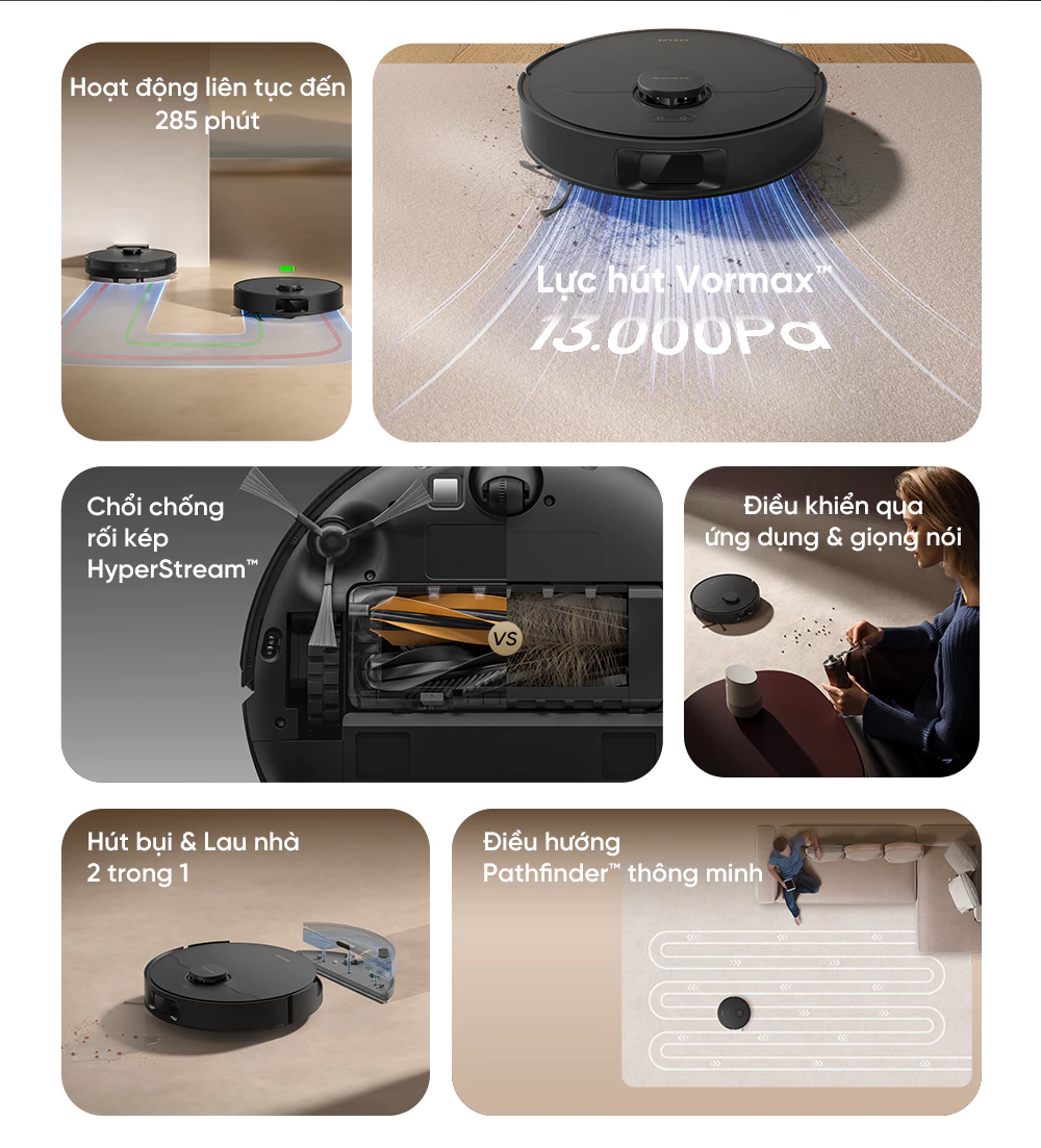 Robot hút bụi lau nhà Dreame D20 ưu điểm nổi bật