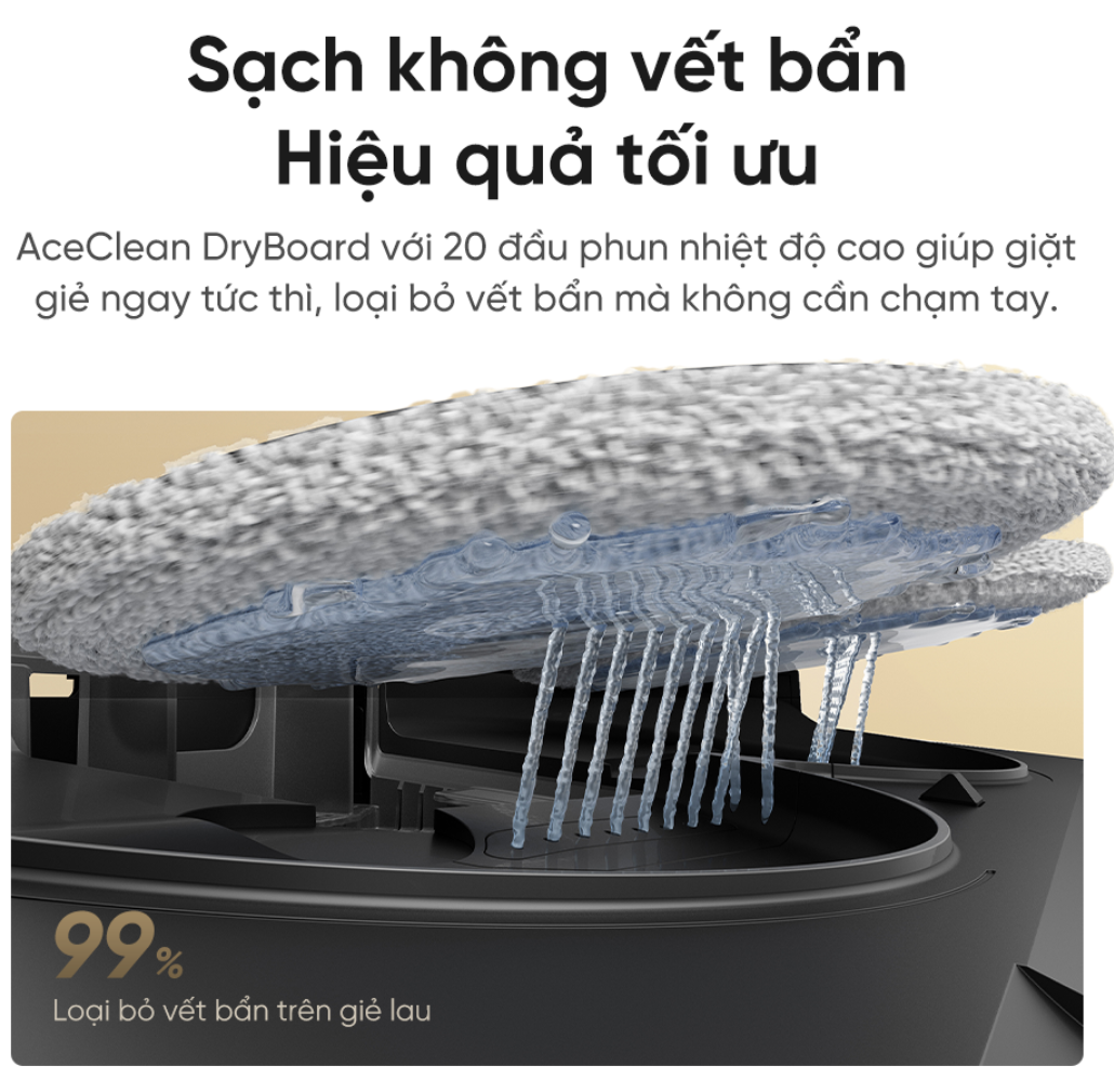 Dreame D30 Ultra CE sạch không vết bẩn