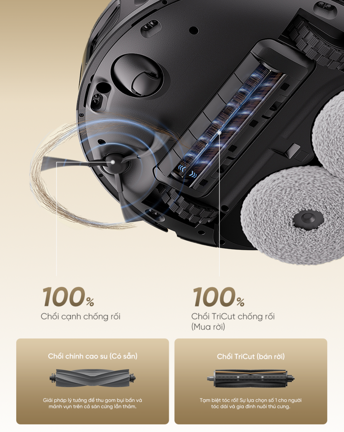 Dreame D30 Ultra CE chổi chống rối