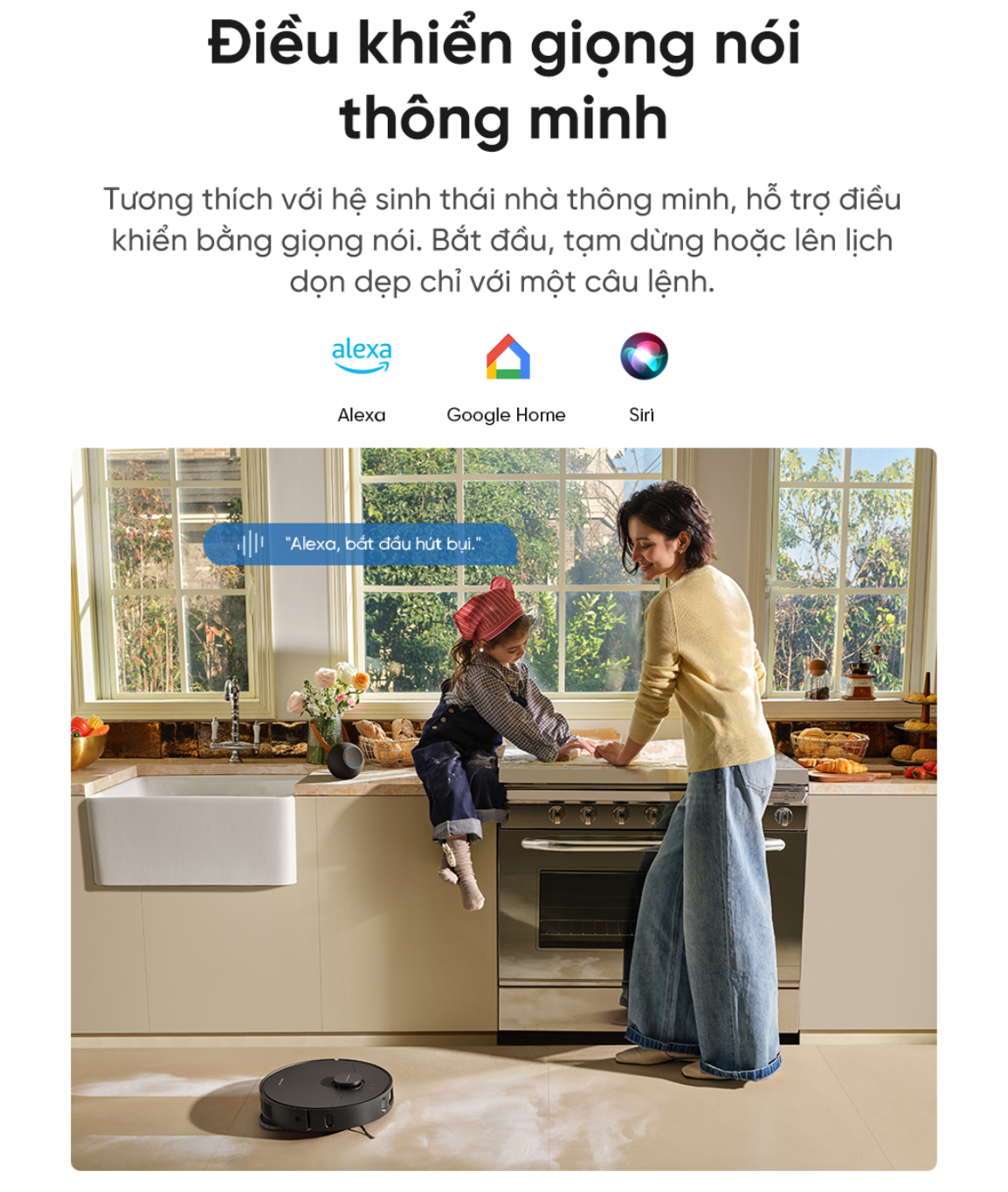 Dreame D30 Ultra CE điều khiển bằng giọng nói thông minh