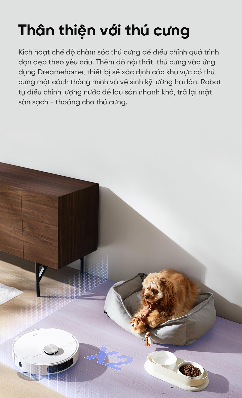 Dreame L10s Ultra Gen 2 thân thiện với thú cưng