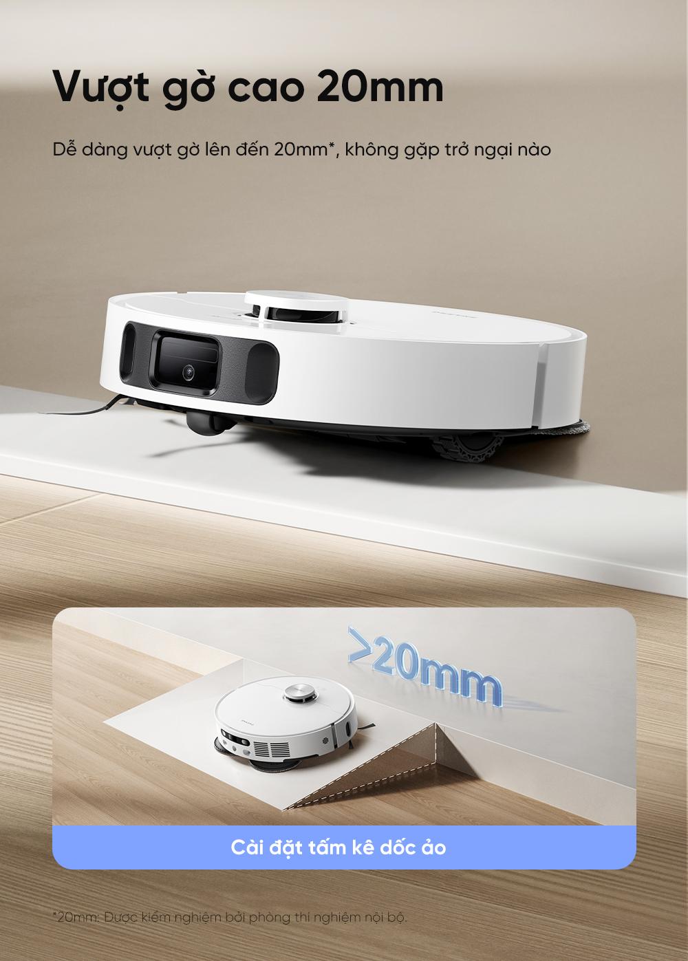 Dreame L10s Ultra Gen 2 vượt gờ cao 20mm