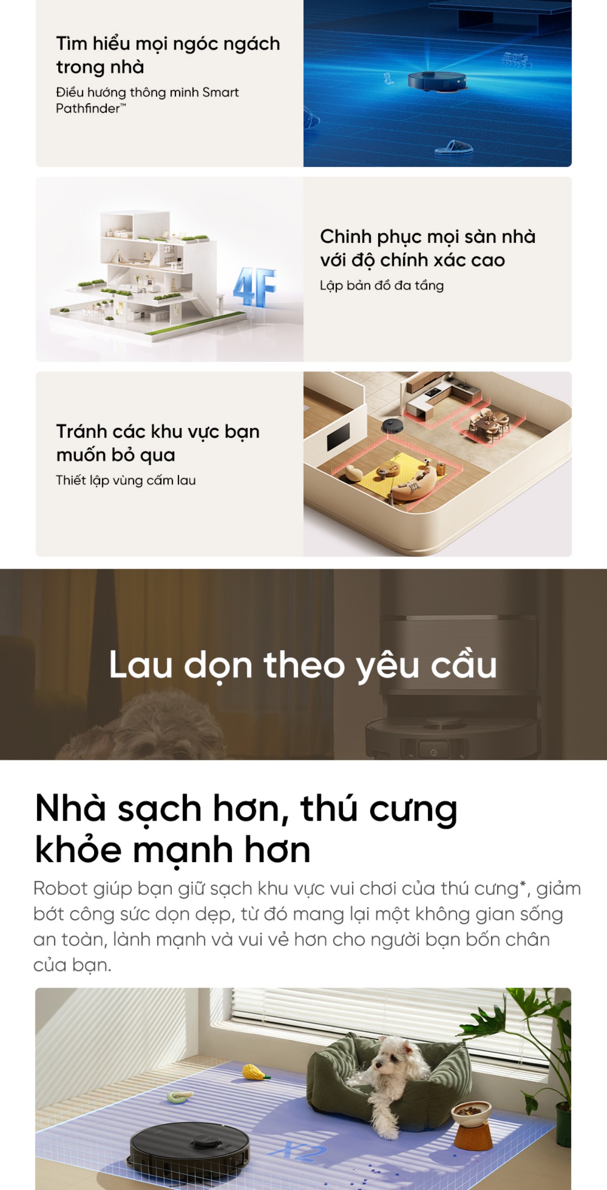 Dreame L10S Ultra Gen 3 lau dọn theo yêu cầu