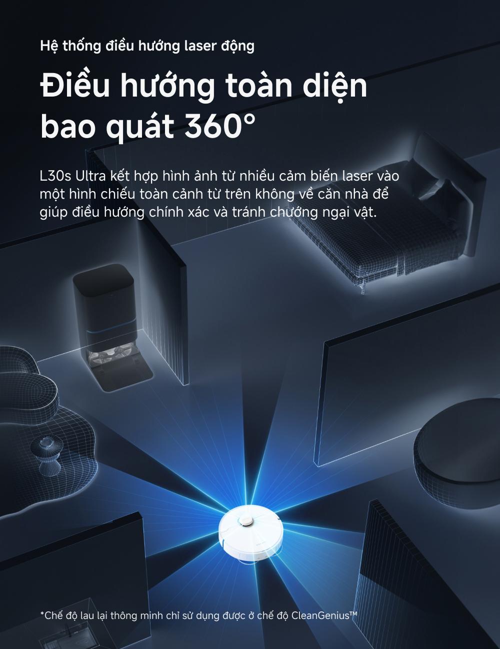 Dreame L30s Ultra điều hướng toàn diện