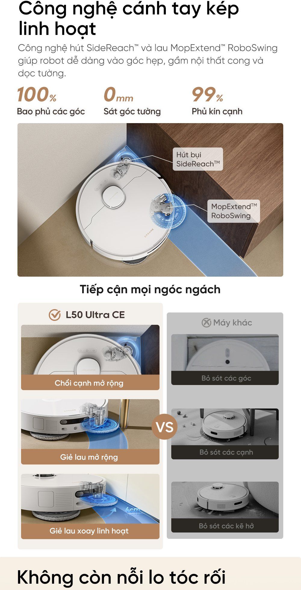 Dreame L50 Ultra CE công nghệ hiện đại