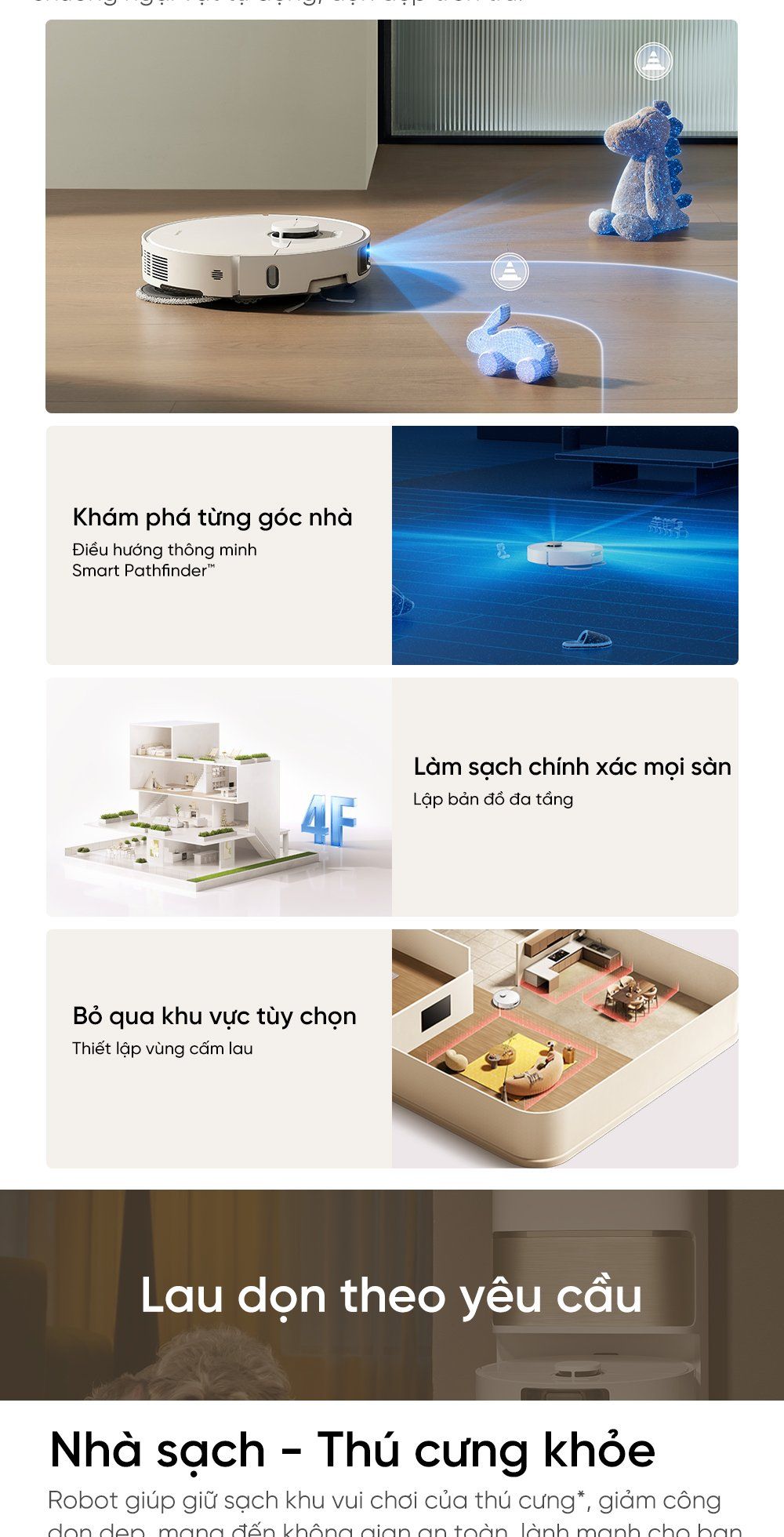 Dreame L50 Ultra CE lập bản đồ chính xác