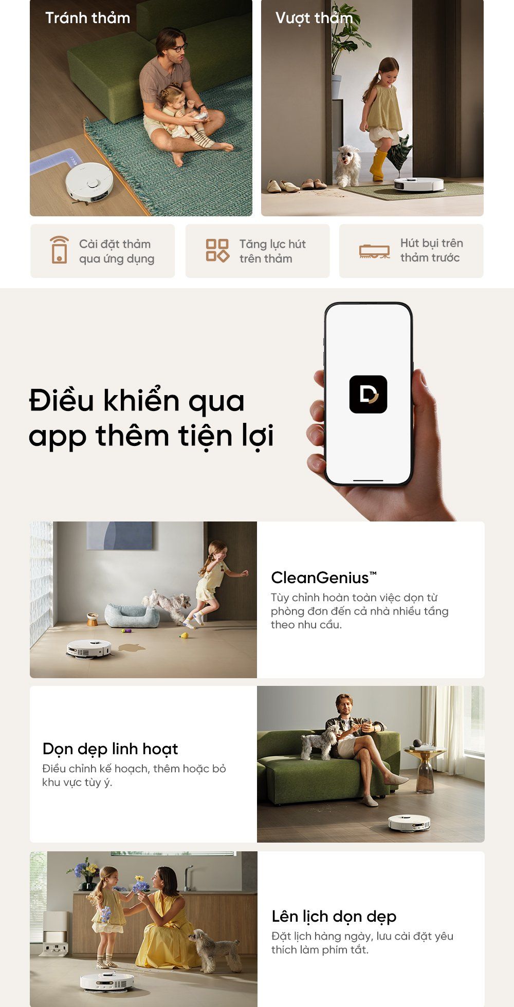 Dreame L50 Ultra CE điều khiển qua App tiện lợi