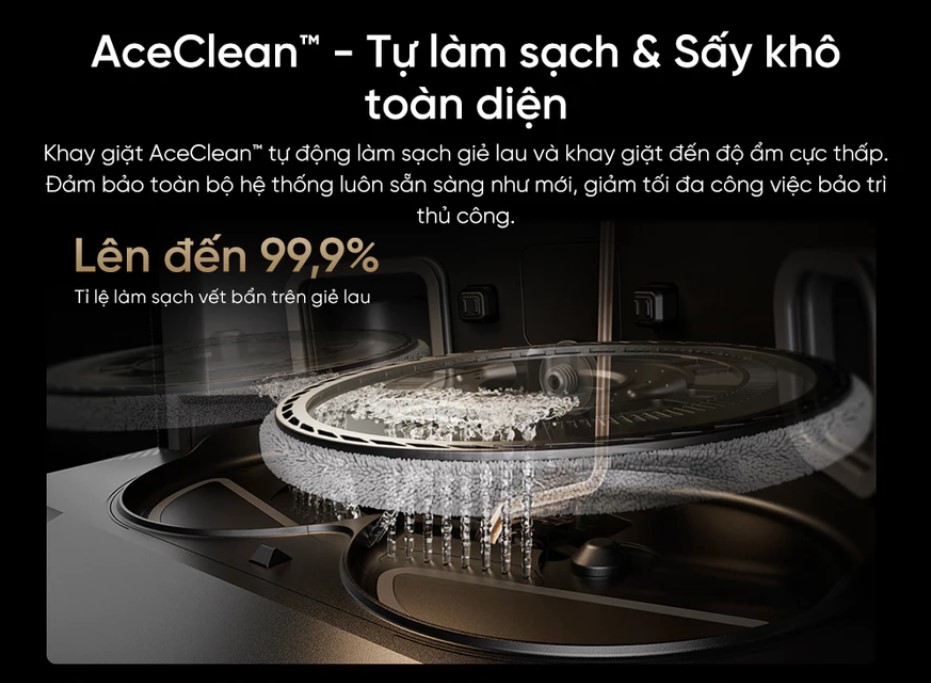 Dreame X50 Pro Ultra tự làm sạch và sấy khô
