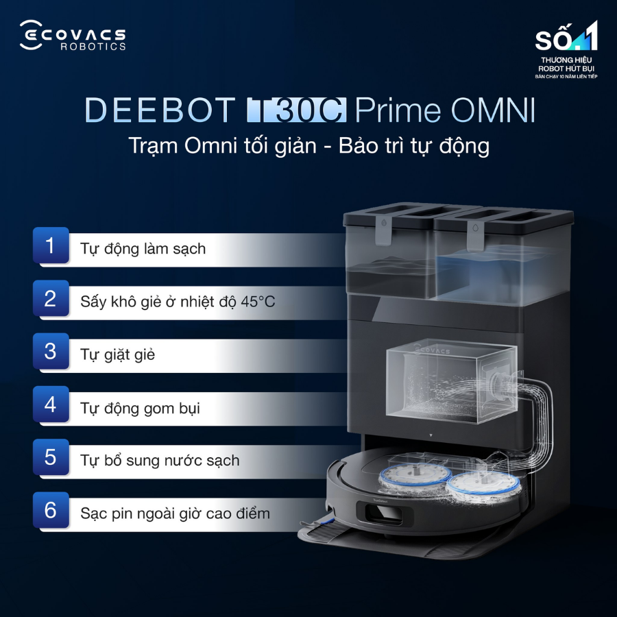 Ecovacs Deebot T30C Prime Omni