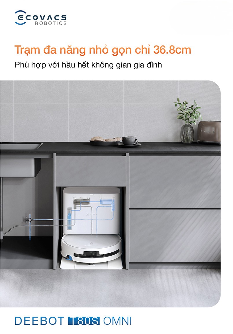 Ecovacs Deebot T80S Omni nhỏ gọn