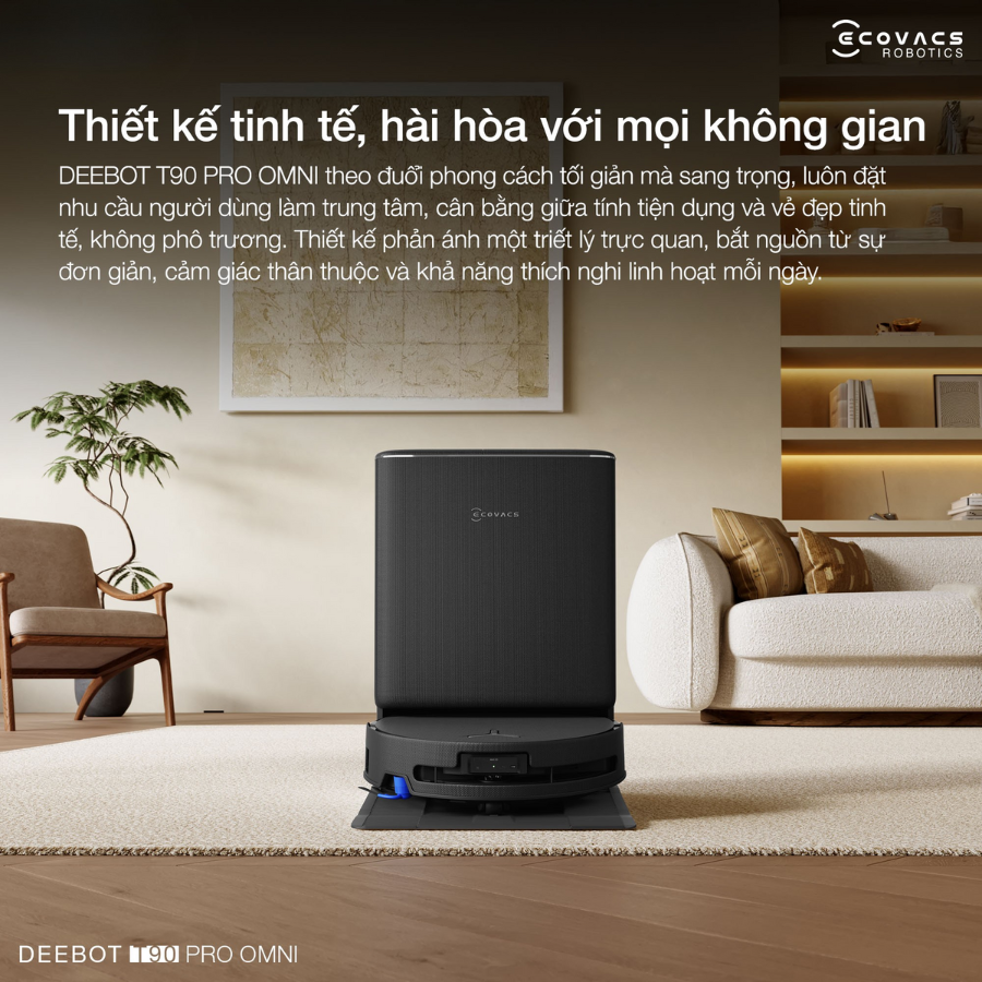 Ecovacs Deebot T90 Pro Omni thiết kế tinh tế