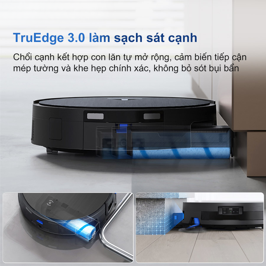 Ecovacs Deebot X11 Pro Omni làm sạch sát cạnh