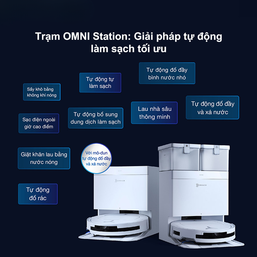 Ecovacs T50 Pro Omni Auto Water Kit trạm omni