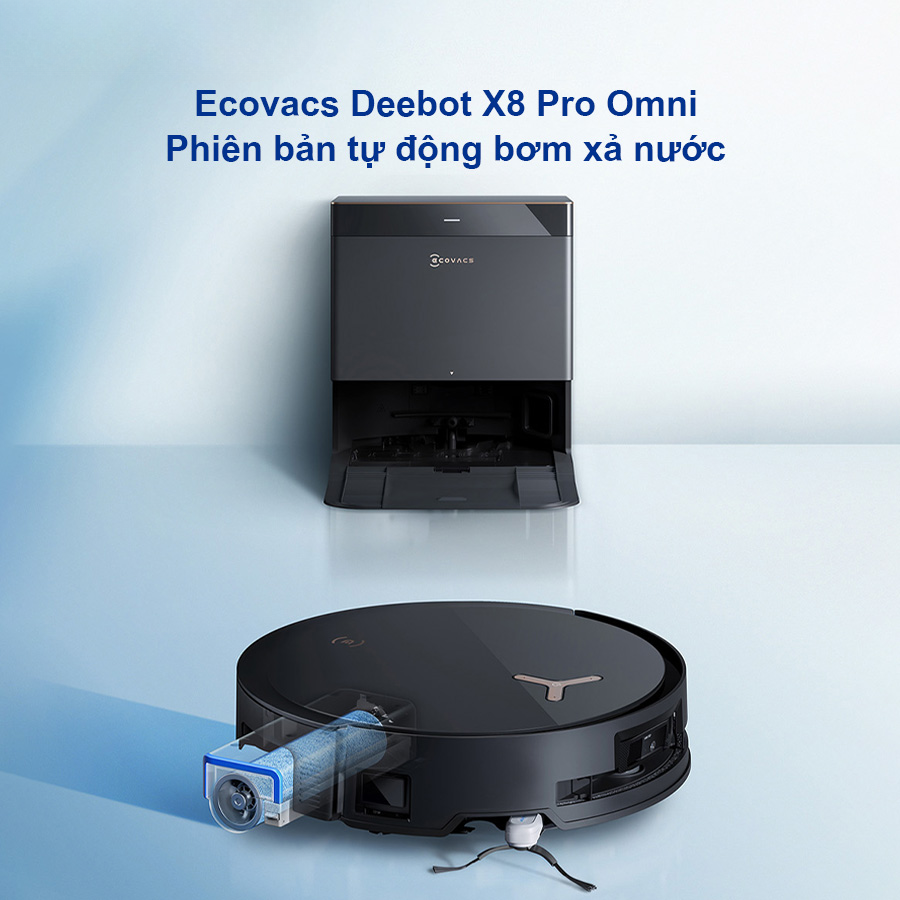 Ecovacs X8 Pro Omni tự động bơm xả nước