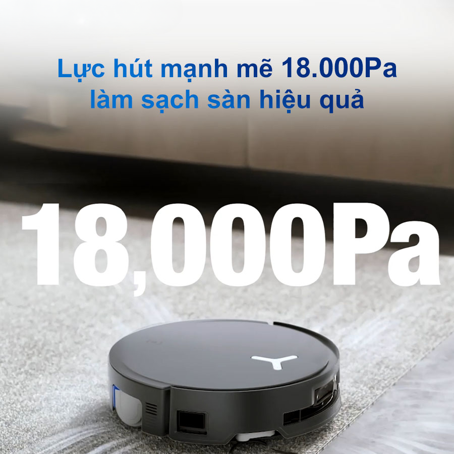 Ecovacs X8 Pro Omni lực hút mạnh mẽ