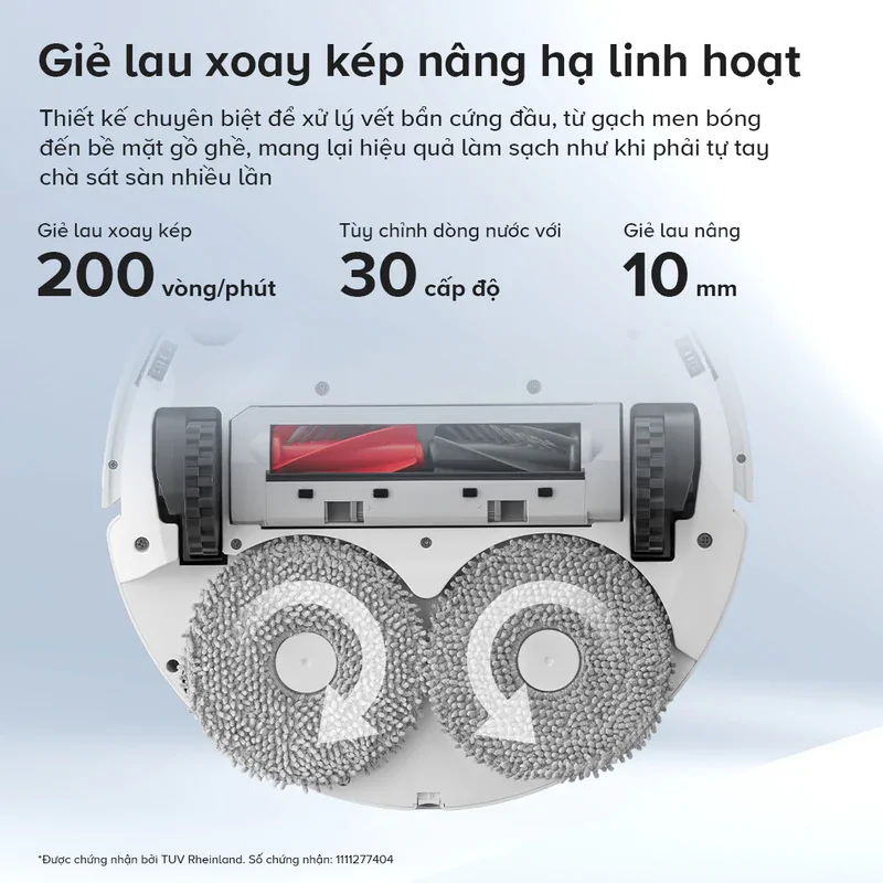 Roborock Q Revo C Pro giẻ lau xoay kép