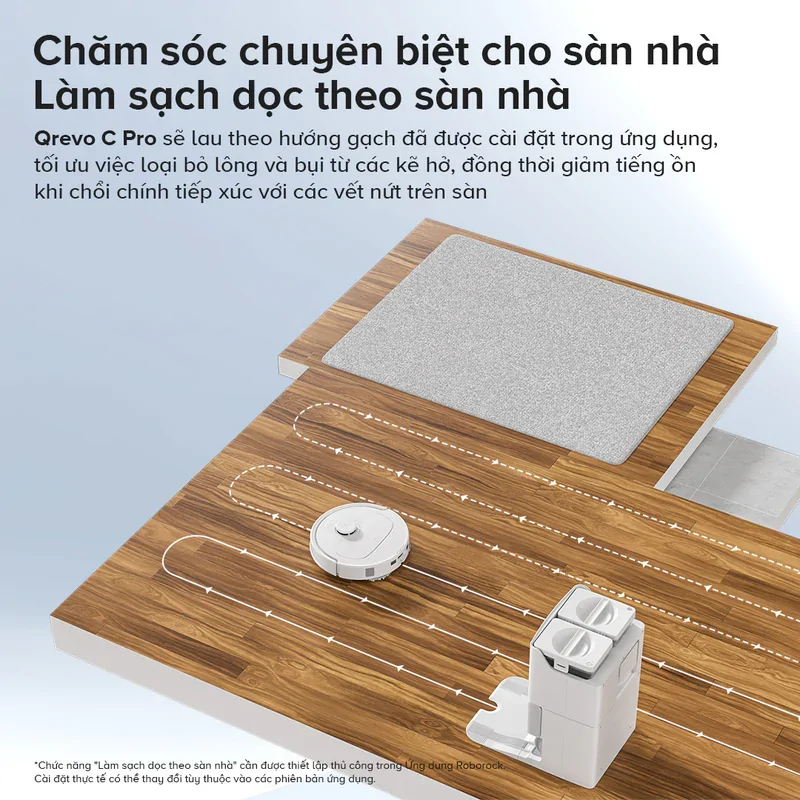 Roborock Q Revo C Pro chăm sóc thảm chuyên biệt