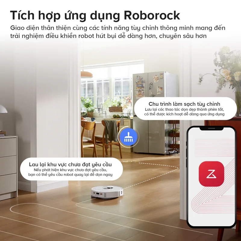 Robot hút bụi lau nhà Roborock Q Revo C Pro - Chính hãng Roborock Q Revo C Pro tích hợp ứng dụng