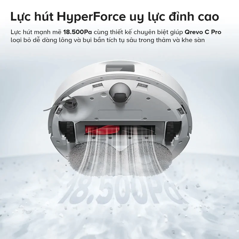 Roborock Q Revo C Pro lực hút mạnh mẽ