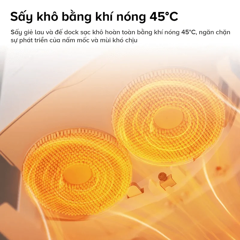 Roborock Q Revo C Pro sây khô bằng khí nóng