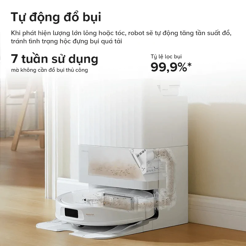 Roborock Q Revo C Pro tự động đổ bụi