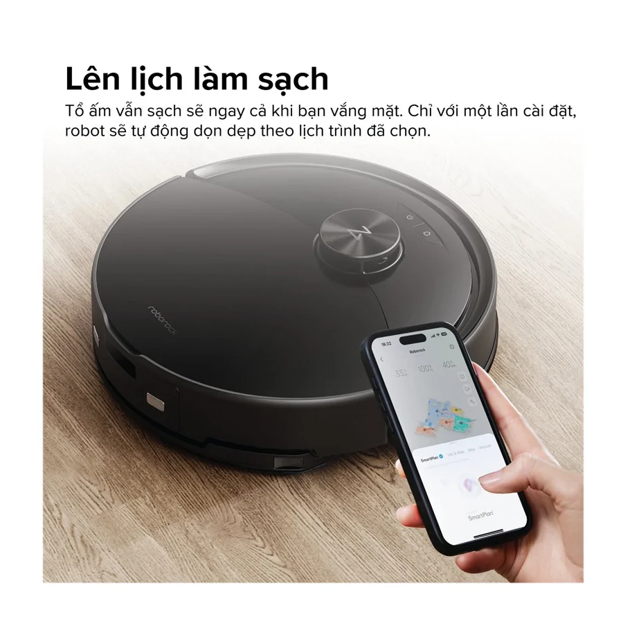 Robot hút bụi lau nhà Roborock Q10 VF lên lịch trình