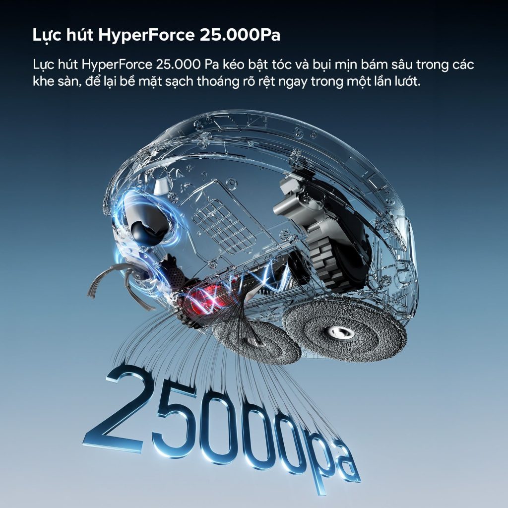 Roborock Qrevo Edge 2 lực hút mạnh mẽ