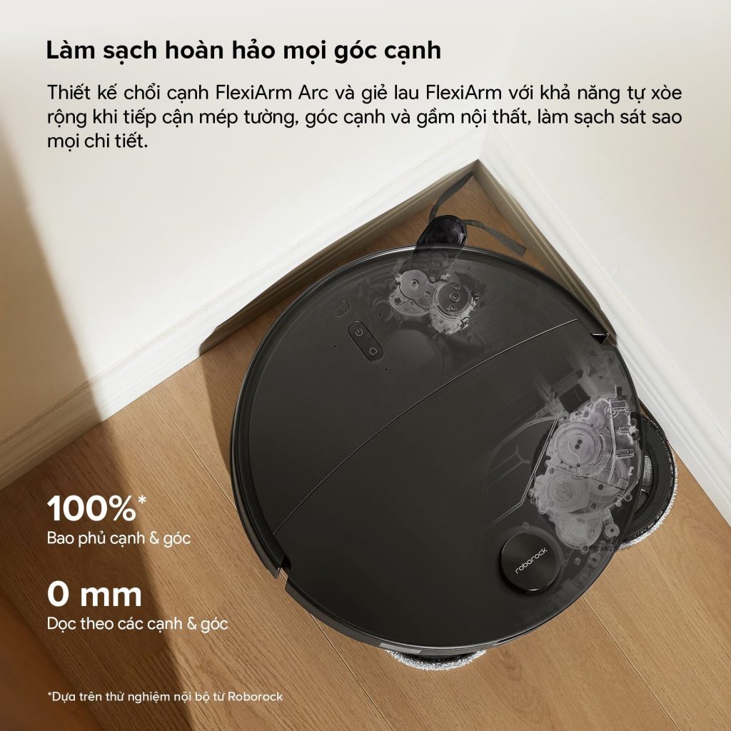 Roborock Qrevo Edge 2 làm sạch góc cạnh