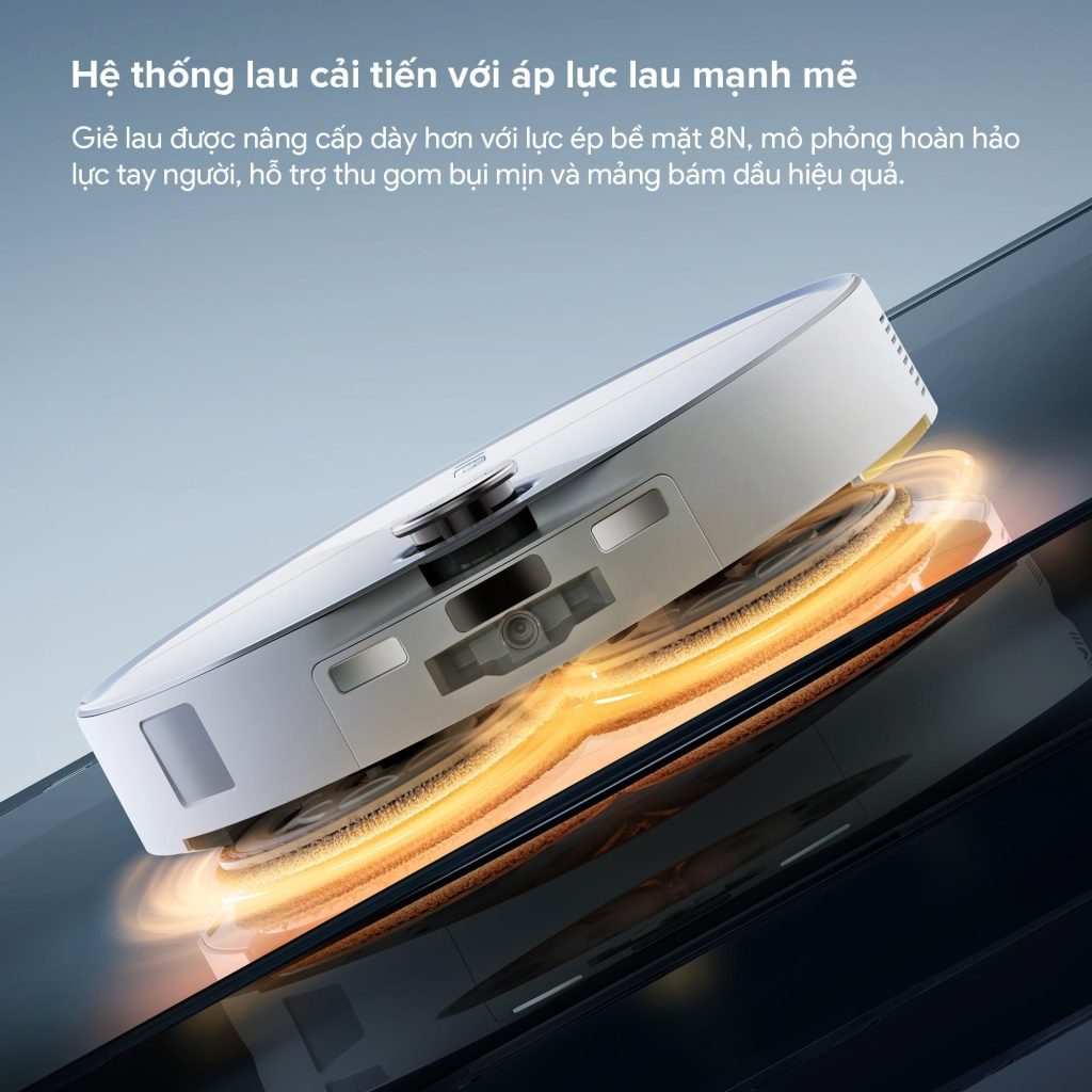 Roborock Qrevo Edge 2 hệ thống lau áp lực mạnh