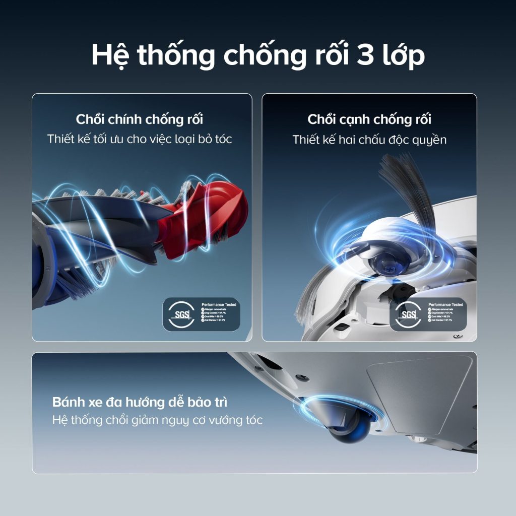 Roborock Qrevo Edge 2 hệ thống chống rối