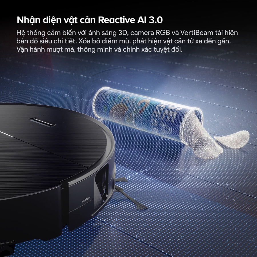 Roborock Saros 20 Sonic nhận diện vật cản