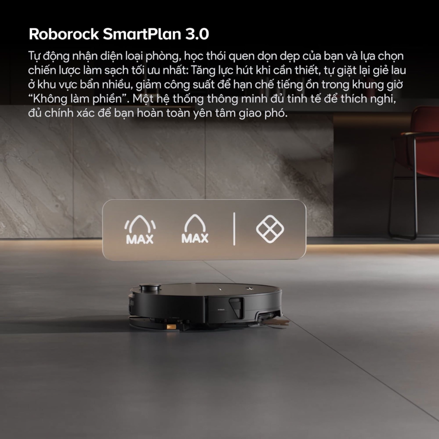 Roborock Saros 20 Sonic lập bản đồ thông minh