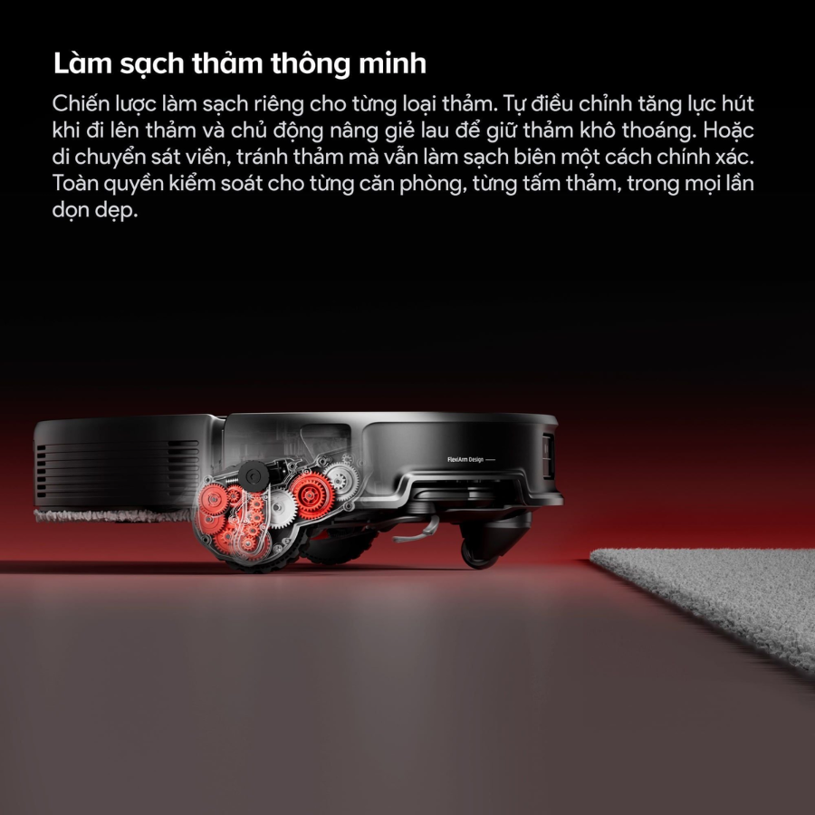Roborock Saros 20 Sonic làm sạch thảm