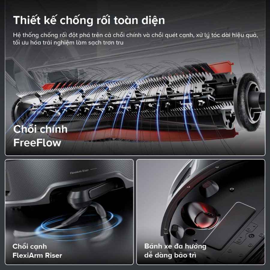 Roborock Saros Z70 thiết kế chống rối