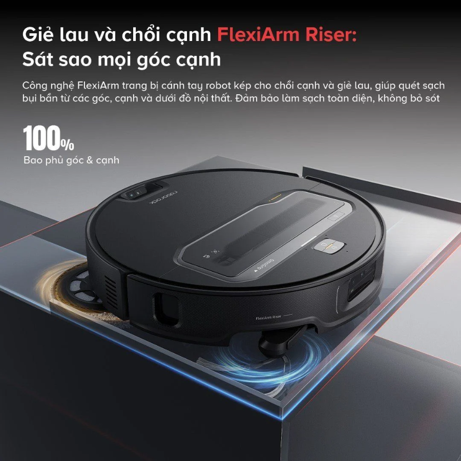 Roborock Saros Z70 giẻ lau và chổi cạnh