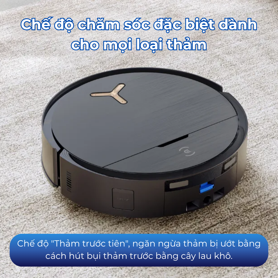 Ecovacs X9 Pro Omni chế độ riêng chăm sóc thảm