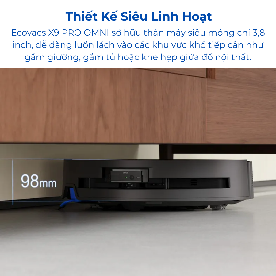 Ecovacs X9 Pro Omni thiết kế siêu linh hoạt