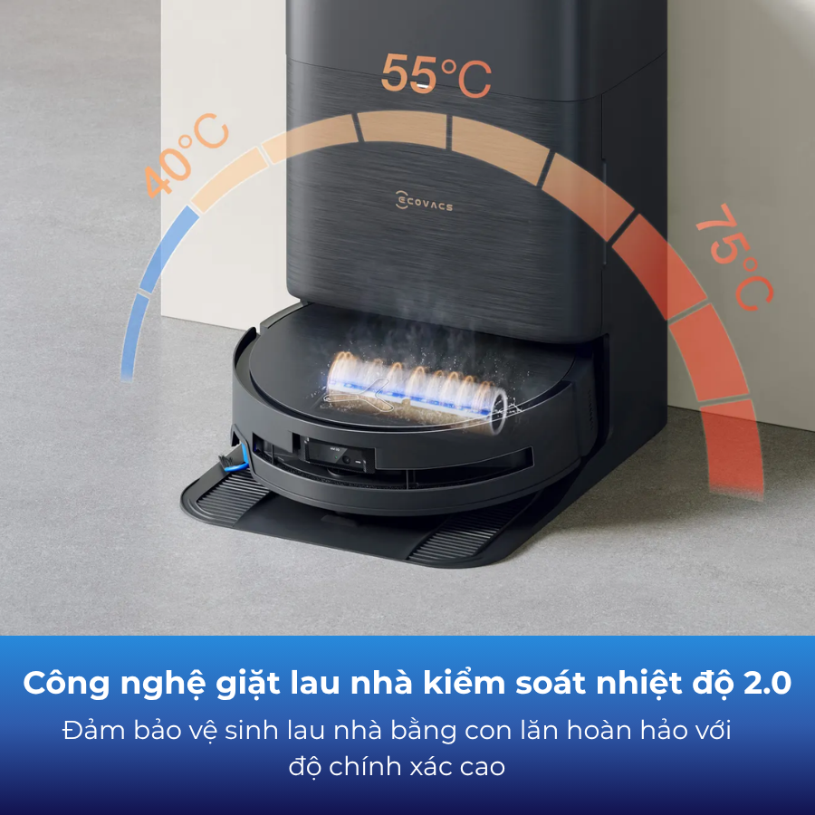 Ecovacs X9 Pro Omni công nghệ giặt lau