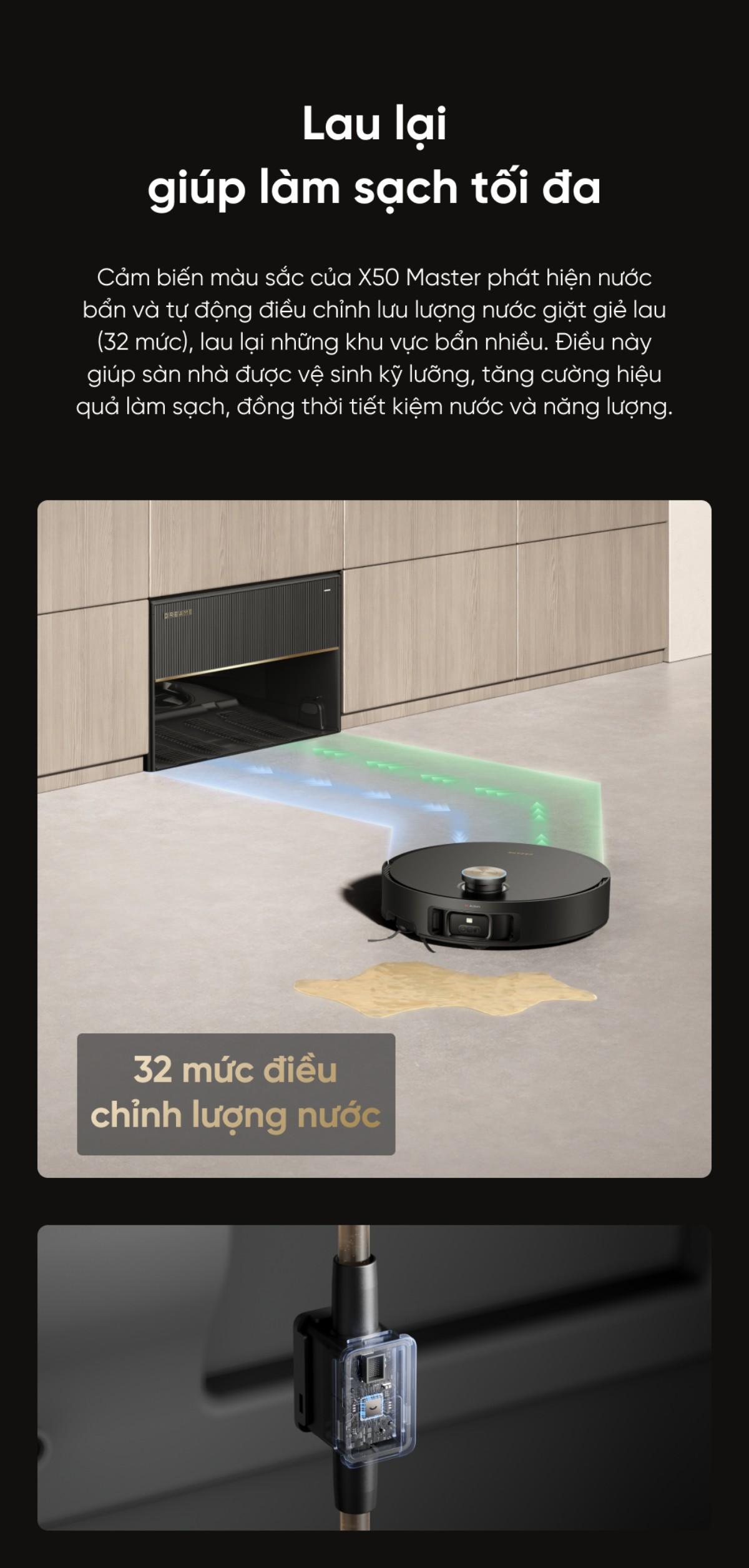 Dreame X50 Master 32 mức điều chỉnh