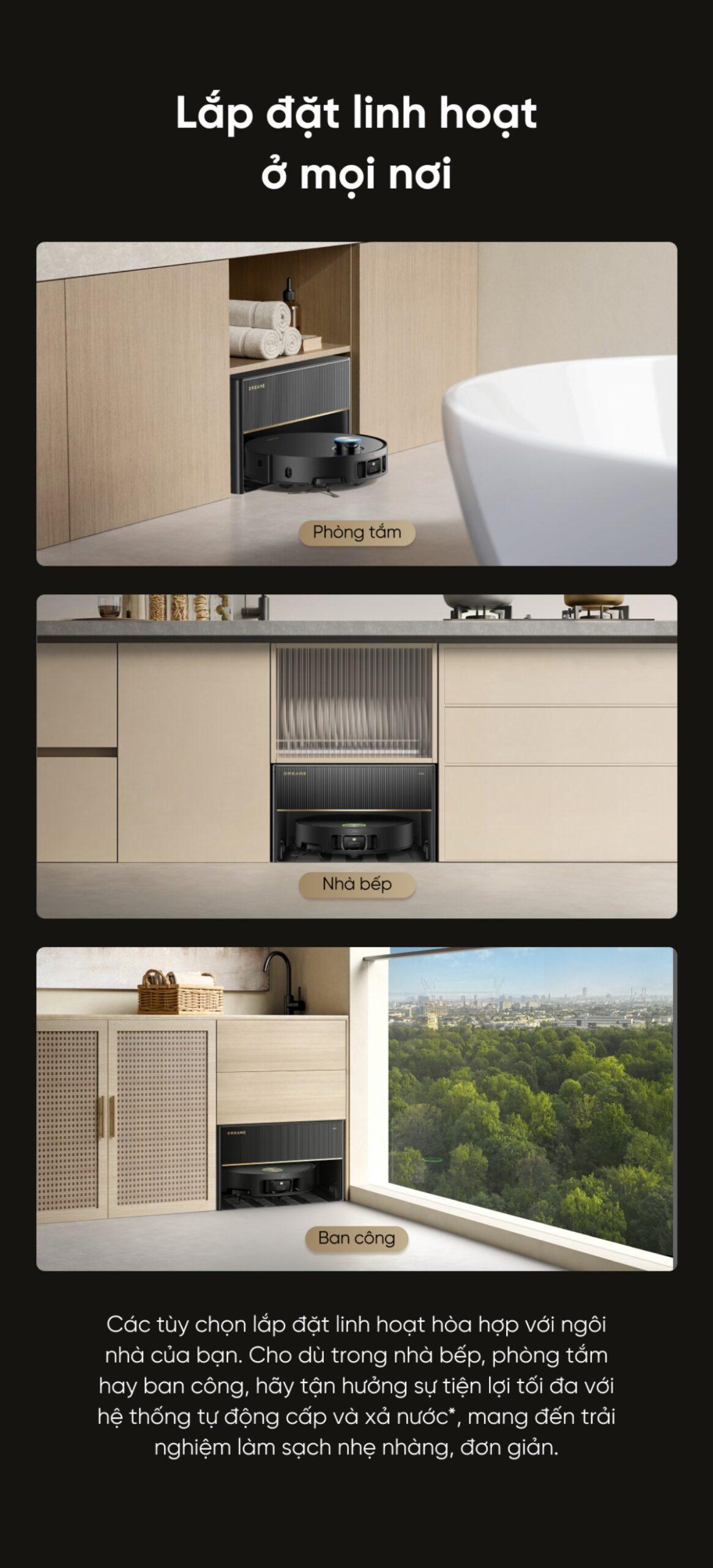 Dreame X50 Master thiết kế gọn gàng