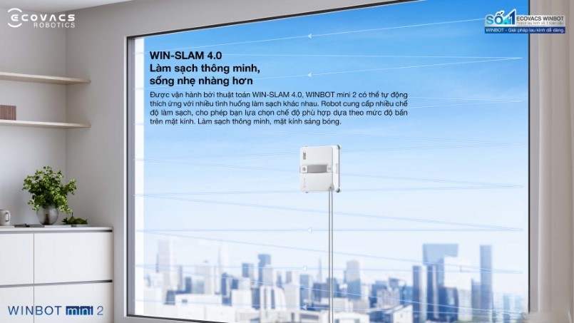 Ecovacs Winbot Mini 2 làm sạch thông minh