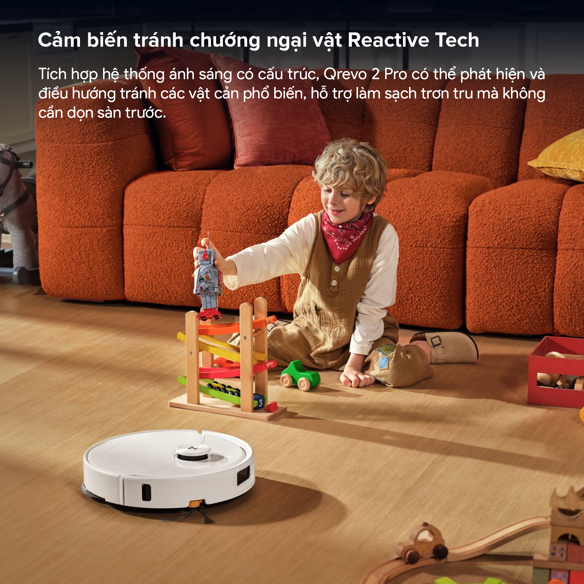 Robot hút bụi lau nhà Roborock Qrevo 2 Pro Roborock Qrevo 2 Pro cảm biến tránh chướng ngại
