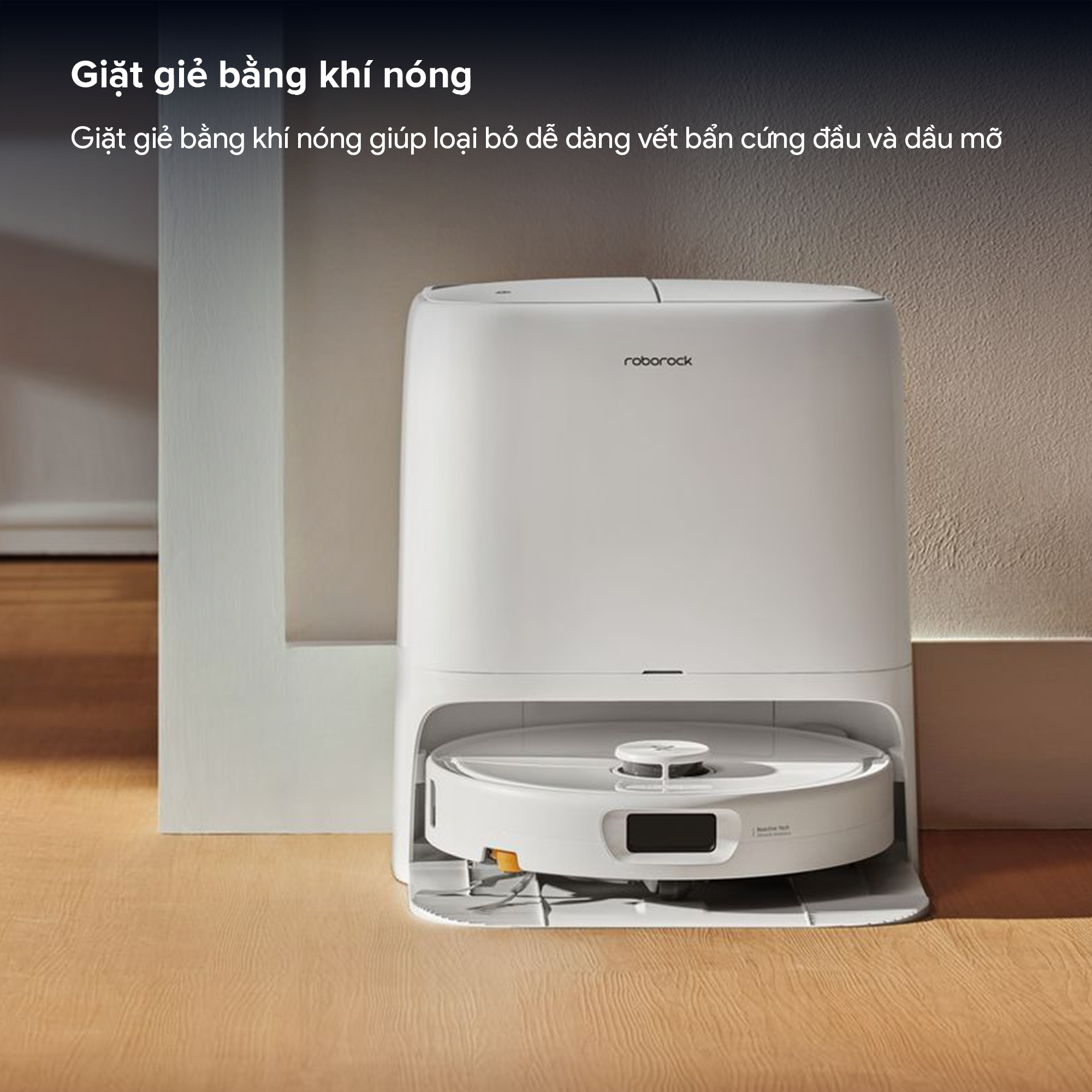 Robot hút bụi lau nhà Roborock Qrevo 2 Pro Roborock Qrevo 2 Pro giặt giẻ bằng khí nóng