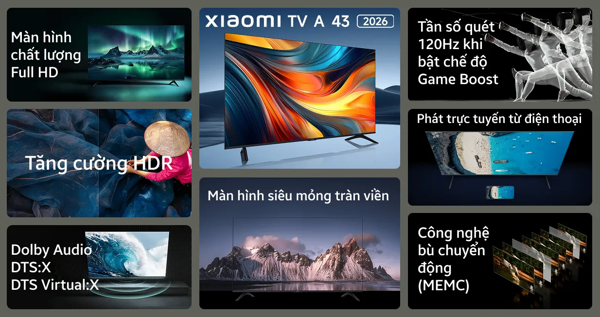 Tivi Xiaomi A FHD 43 inch 2026 ưu điểm nổi bật