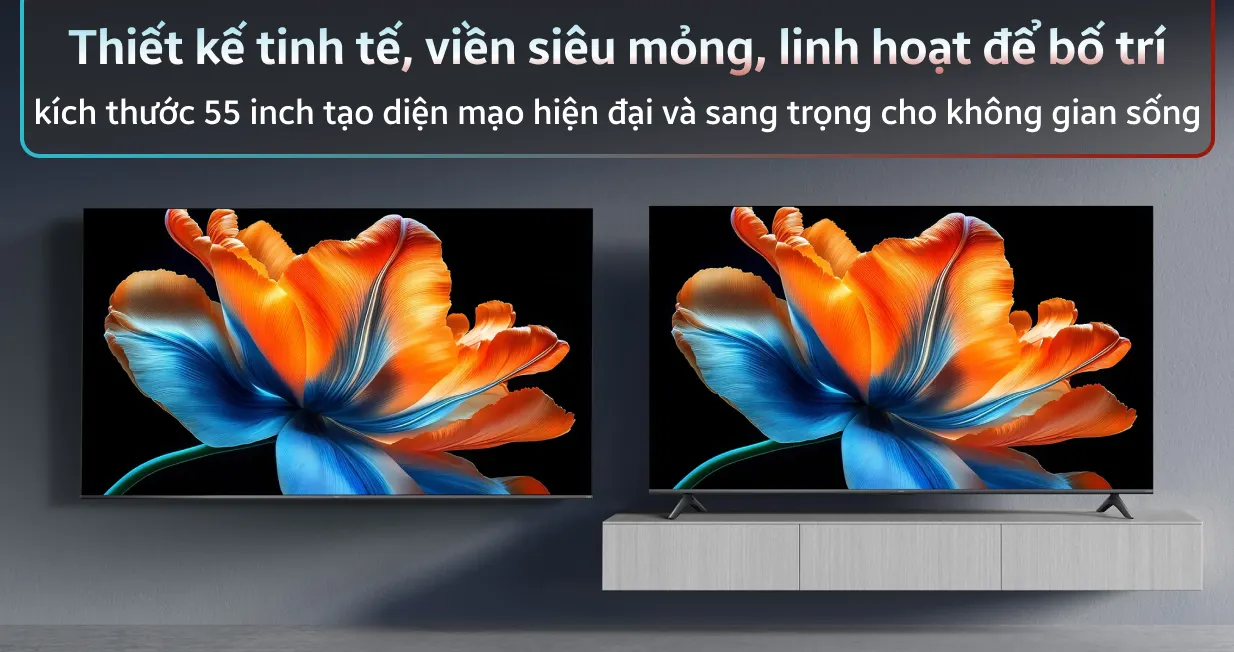 Tivi Xiaomi S Mini Led 4K 55 inch 2026 Tivi Xiaomi S Mini Led 4K 55 inch 2026 thiết kế