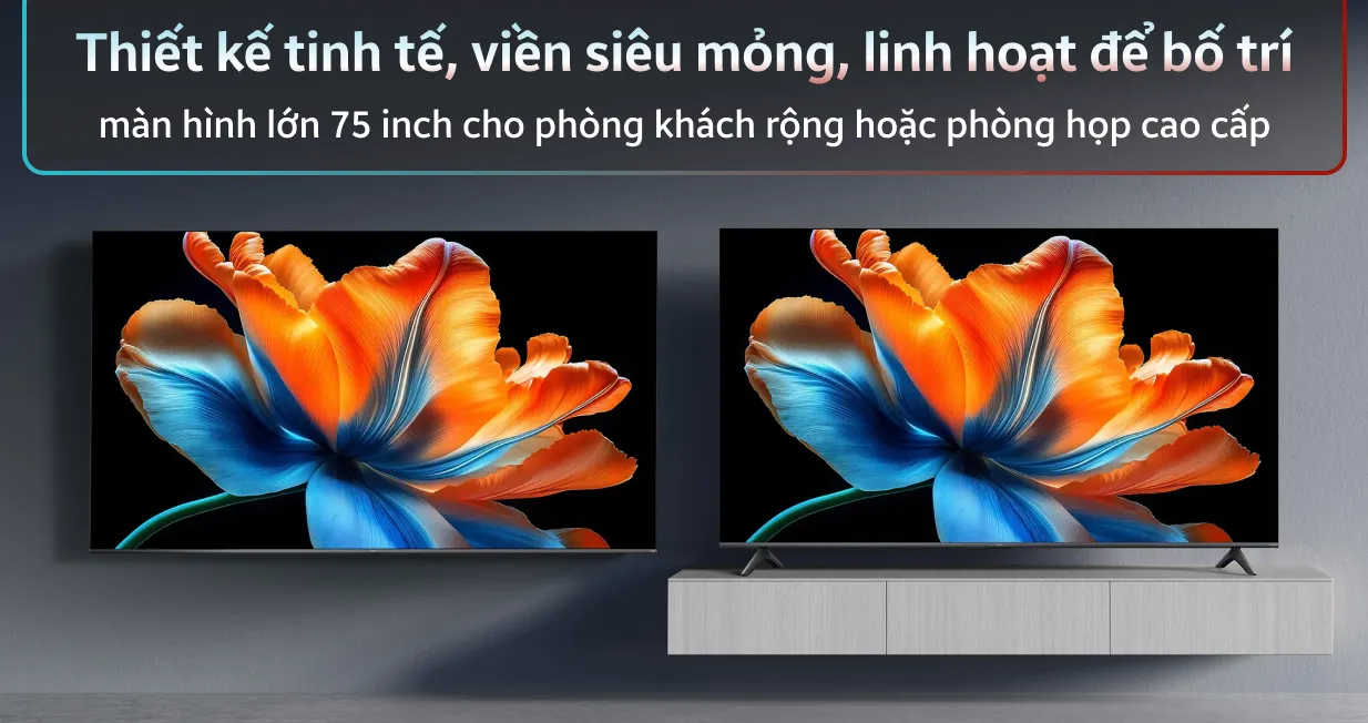 Tivi Xiaomi S Mini Led 4K 75 inch 2026 Tivi Xiaomi S Mini Led 4K 75 inch 2026 thiết kế